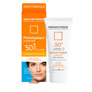 فلوئید ضد آفتاب spf 50 بی رنگ مناسب پوست چرب درماتیپیک