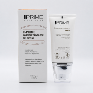 ژل ضد آفتاب spf 50 بی رنگ ویتامین سی پرایم