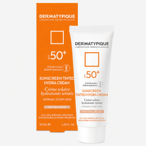 کرم ضد آفتاب رنگی (رنگ طبیعی)  spf 50 مناسب پوست خشک درماتیپیک