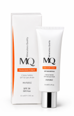 کرم ضد آفتاب بدون رنگ spf 50 پوست چرب mq