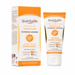 فلوئید ضد آفتاب بدون رنگ و بدون چربی spf 50 سان سیف