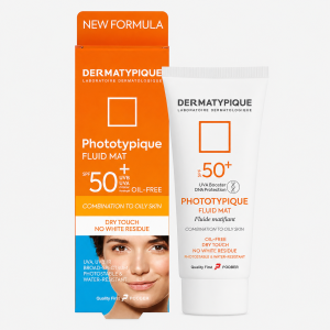فلوئید ضد آفتاب spf 50 بی رنگ درماتیپیک مناسب پوست چرب