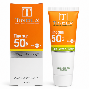 کرم ضد آفتاب بدون رنگ spf 50 پوست معمولی و چرب تینولا