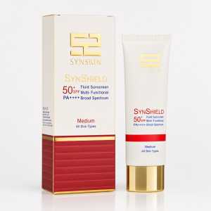 ژل کرم ضد آفتاب رنگ مدیوم spf 50 ساین اسکین