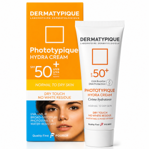 کرم ضد آفتاب spf 50بی رنگ مناسب پوست خشک درماتیپیک