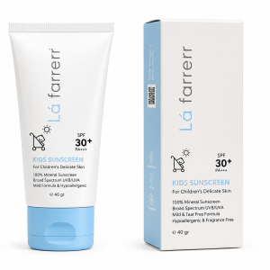 کرم ضد آفتاب کودکان spf 30بدون رنگ مناسب پوست ظریف و حساس لافارر