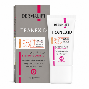 فلوئید ضد آفتاب spf 50 حاوی مواد روشن کننده درمالیفت