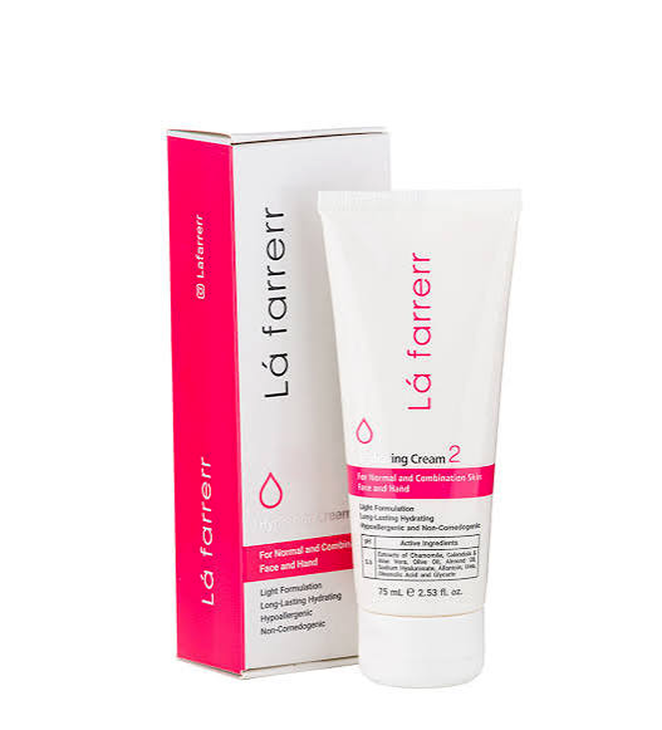 lafarrerr_cream2_with_box_hd کرم آبرسان صورت و دست مناسب پوست نرمال و مختلط لافارر - تصویر 1