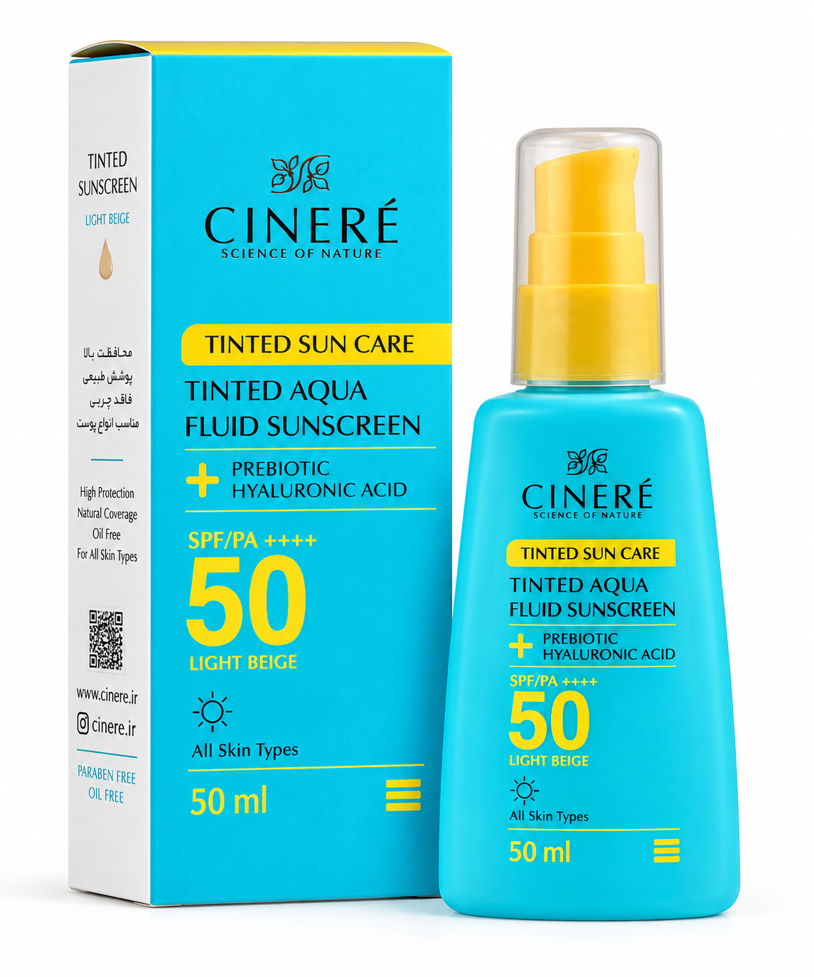 1463dec7-7a9b-4822-b09e-08f605454ebc ضد آفتاب فلوئید spf 50 رنگ بژ روشن سینره - تصویر 1