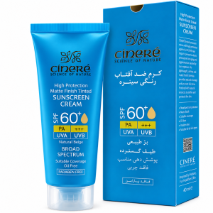 کرم ضد آفتاب رنگ بژ طبیعی spf 60 سینره