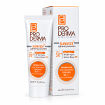 کرم ضدآفتاب و روشن کننده لک های پوست رنگ بژ طبیعی spf50 پرودرما