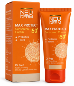 کرم ضد آفتاب spf 50 بژ طبیعی پوست چرب نئودرم