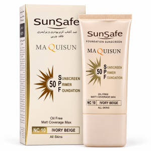 ضد آفتاب spf 50 رنگ بژ عاجی مناسب انواع پوست سان سیف
