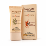 ضد آفتاب spf 50 رنگ بژ طبیعی مناسب انواع پوست سان سیف