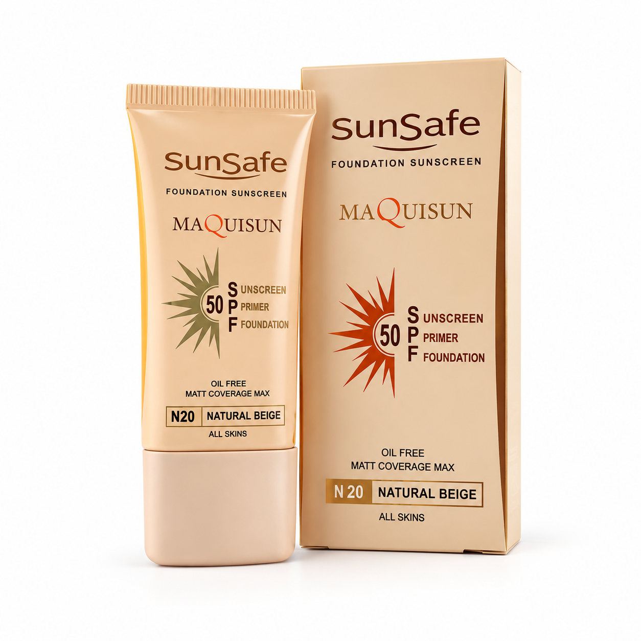 65789563-d369-41ae-9db1-8227eebb258d ضد آفتاب spf 50 رنگ بژ طبیعی مناسب انواع پوست سان سیف - تصویر 1