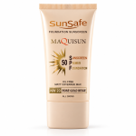 ضد آفتاب spf 50 رنگ بژ رزگلد مناسب انواع پوست سان سیف - تصویر 2